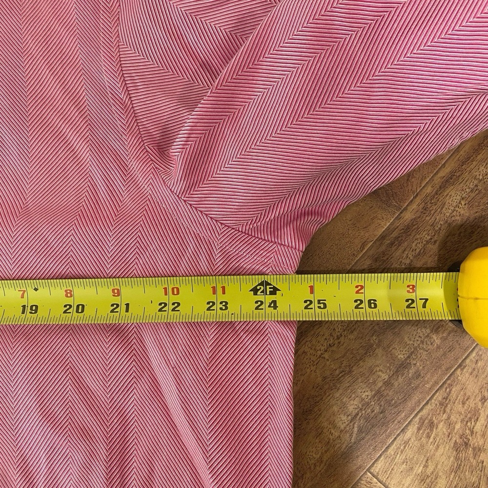 Robert Graham Shirt Mens 43 17 Button Down Pink Patterned Herringbone - Picture 8 of 10